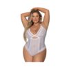 Magic Silk Modern Romance Cheeky Teddy White Queen Size