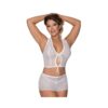 Magic Silk Modern Romance Haltr & Tap Panty White L/xl