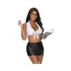 Magic Silk Dress Up Sexy Ceo Costume White S/m