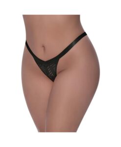 Magic Silk Rude Awakening Split Crotch Thong Black Queen Size