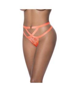 Magic Silk Rude Awakening Cheeky Panty Neon Orange S/m