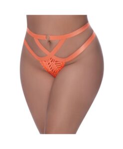 Magic Silk Rude Awakening Cheeky Panty Neon Orange Queen Size