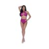 Magic Silk Berrylicious Halter & Lace Up Panty Set Raspberry S/m