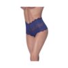 Magic Silk Berrylicious Split Crotch Lace Boyshort Blueberry L/xl