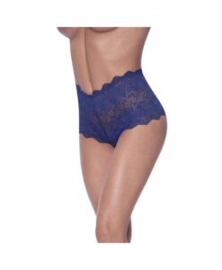 Magic Silk Berrylicious Split Crotch Lace Boyshort Blueberry L/xl