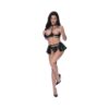 Magic Silk Hard Candy Halter Bra, Skirt & Thong Black S/m