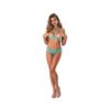 Magic Silk Soft Petals Cupless Bra And Split Crotch Panty Set Aqua L/xl