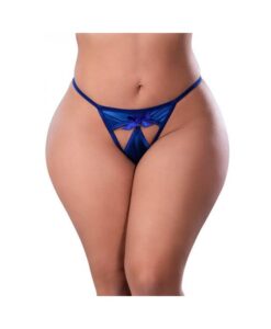 Magic Silk Holidaze Pull Open G-string Cobalt Queen Size