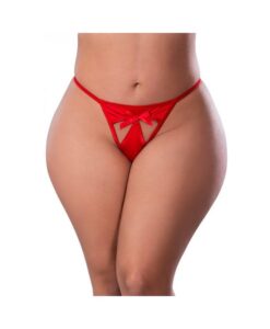 Magic Silk Holidaze Pull Open G-string Red Queen Size