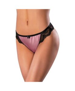 Magic Silk Sensual Desires Crotchless Thong Mauve L/xl