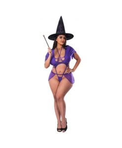 Magic Silk Dress Up Charmed Costume Purple Queen Size