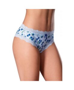 Sweet Treats Crotchless Boy Short W/wicked Sensual Care Blueberry Lube - Blue S/m