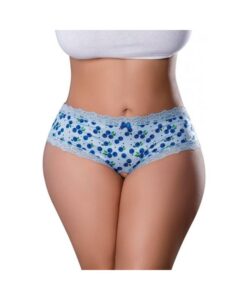 Sweet Treats Crotchless Boy Short W/wicked Sensual Care Blueberry Lube - Blue Qn