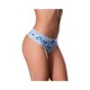 Magic Silk Sweet Treats Crotchless Thong With Lube Blueberry L/xl
