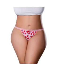 Magic Silk Sweet Treats Split Back & Crotchless Panty With Lube Strawberry Queen Size