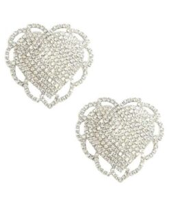 Neva Nude Pasty Hearts Jewel White