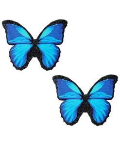 Neva Nude Pasty Butterfly Blue/black Glitter