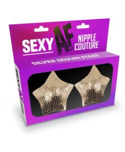 Sexy Af Nipple Couture Silver Stars Pasties