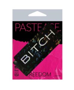 Pastease Shattered Glass Disco Ball Black "bitch" Bar Nipple Pasties