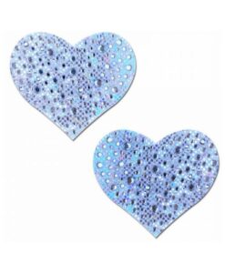 Pastease Crystal Sparkling Heart Pasties Silver