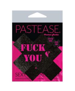Pastease Fuck You Pay Me Cross - Black/pink O/s