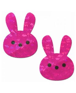 Pastease Glittery Pink Marshmallow Easter Bunny Nipple Pasties