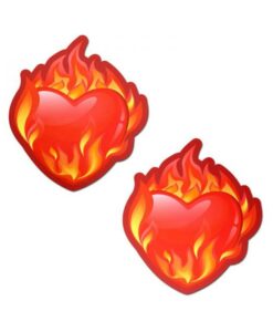 Pastease Flaming Heart Nipple Pasties