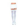 Nylon Over The Knee W Bow Os White