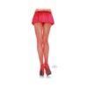 Fishnet Back Seam Pantyhose Os Red
