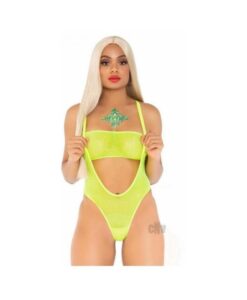 Rhinestone Mesh Bandeau/body Os 2pc Ylw