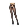 Micro Net Strap Crotchless Tights Os Blk