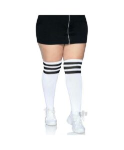 Over The Knee Athl Socks 1x/2x Wht/blk