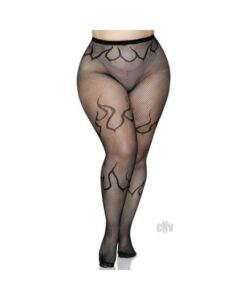 Flame Net Tights 1x/2x Black