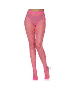 Jumbo Pothole Net Tights Os Neon Pink