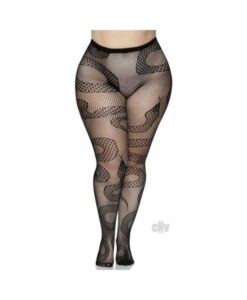 Snake Net Tights 1x/2x Black