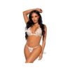 Sheer Butterfly Bra/gstring 2pc Md Wht