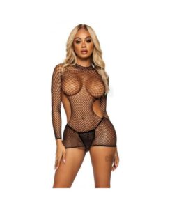 Industrial Long Sleeve Mini Dress Os Blk