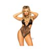 Seamless Lace Strappy Bodysuit Os Blk