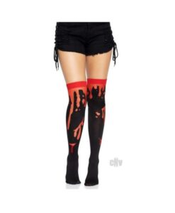 Splatter Thigh Highs Os Red