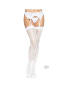 Micro Butterfly Backseam Thigh Os White