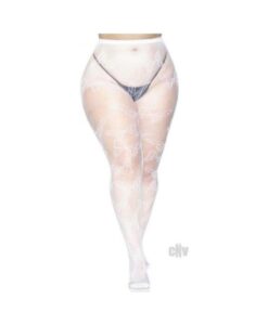 Butterfly Net Tights 1x/2x White