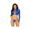Seamless Cut Long Sleeve Gstring Os Ryl