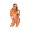 Rainbow Net Bikini Top Gstring Chaps Os