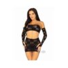 Checkerboard Bandeau Skirt Warmer Os Blk