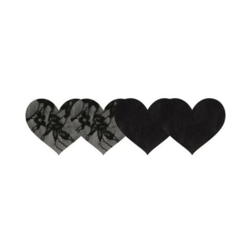 Peekaboo Satin And Lace Hearts