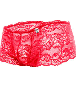 Rose Lace Boy Short Red L/Xl