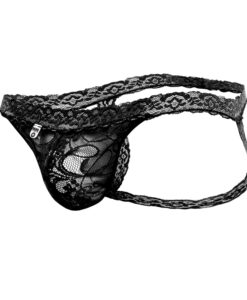 Lace Jockstrap Black S/M