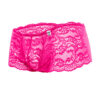 Rose Lace Boy Short Hot Pink S/M