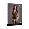 Shots Le Desir Lace Suspender Bodystocking Black Osx