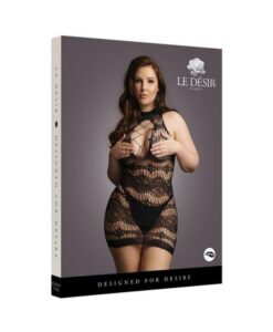 Shots Le Desir Criss Cross Neck Mini Dress Black Osx